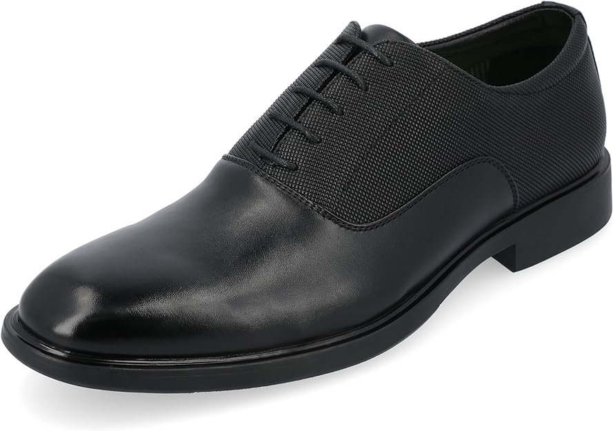 Vance Co. Men's Vincent Plain Toe Oxford  Color Black Size 10M