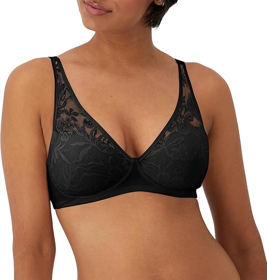 Bali Women's Breathe Wireless Modal T-Shirt Bra  Black Size M