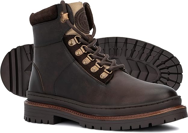 Reserved Footwear Men's Rafael Lace-Up Boot  Color Brown Size 8.5M