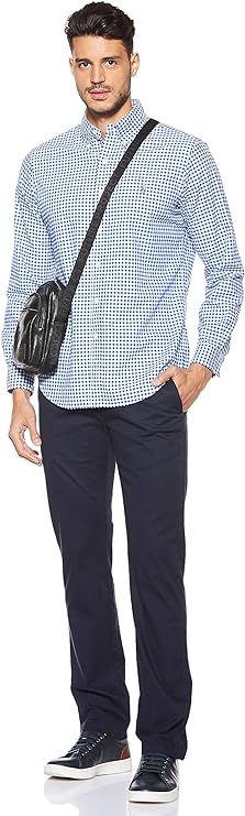 Polo Ralph Lauren Men's Gingham Oxford Shirt  Blue/White Check Size M