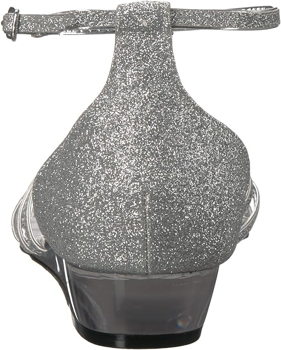 Easy Street Women's Tarrah Crossover Wedge Sandals  Color Silver Glitter Size 7.5M