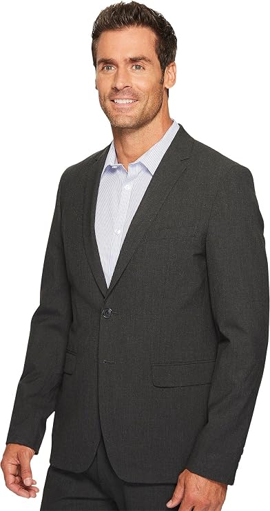 Calvin Klein Men's Slim Fit Button Notch End Bi-Stretch Jacket  Iron Gate Size 2XL
