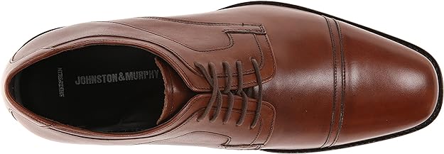 Johnston & Murphy Men's Larsey Oxford  Color Tan Italian Calfskin Size 7.5M
