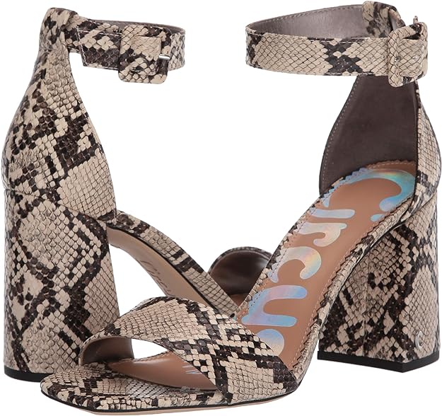 Circus NY Women's Elizabeth Two-Piece Sandals  Color Black/White Snake Print Size 7M