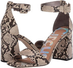 Circus NY Women's Elizabeth Two-Piece Sandals  Color Black/White Snake Print Size 7M