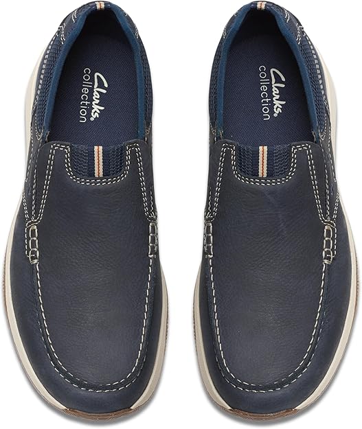 Clarks Men's Collection Sailview Step Boat Shoe  Navy Nubuck Size 11.5W