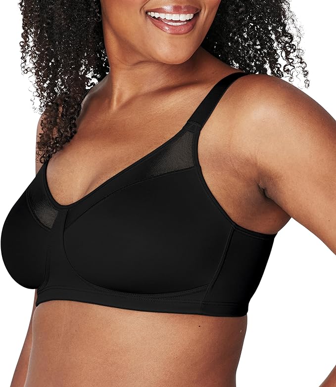 Playtex Women's 18 Hour Smoothing Minimizer Bra  Black Size 38DD