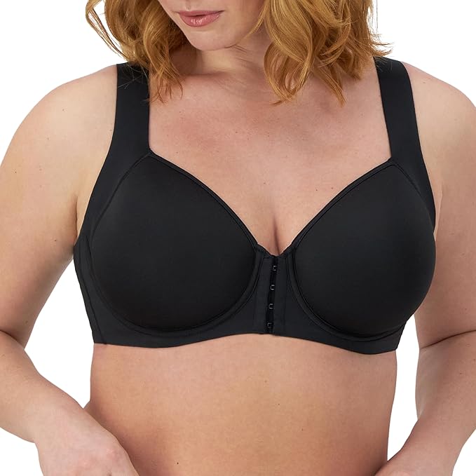 Bali One Smooth U Posture Boost X-Back Underwire Bra  Color Black Size 38C