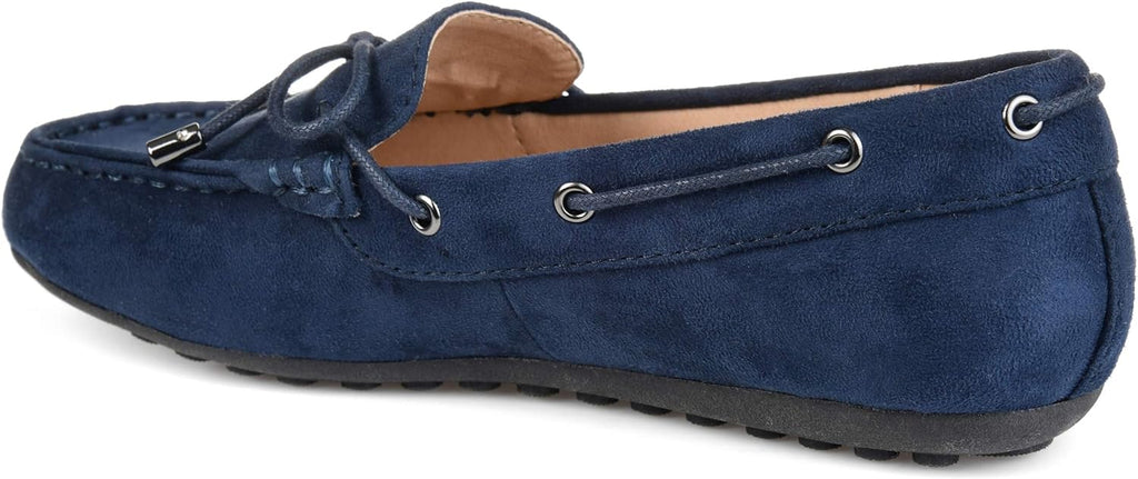 Journee Collection Women's Thatch Vegan Suede Slip-on Loafers  Color Navy Size 7M