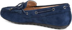Journee Collection Women's Thatch Vegan Suede Slip-on Loafers  Color Navy Size 7M