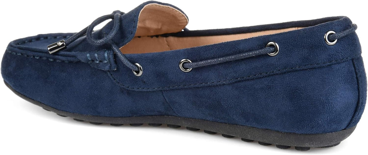 Journee Collection Women's Thatch Vegan Suede Slip-on Loafers  Color Navy Size 7M