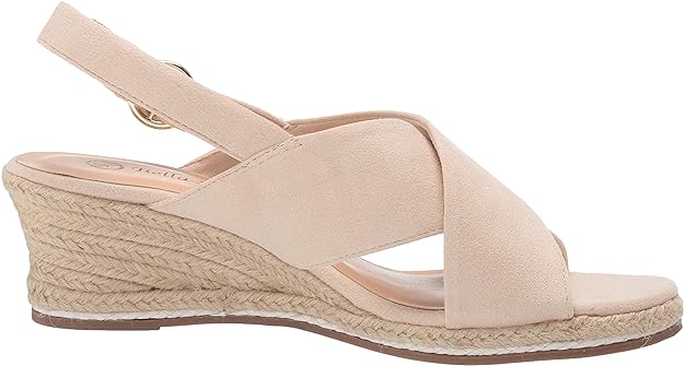 Bella Vita Women's Espadrille Wedge Sandal  Color Cream Suede Size 9M