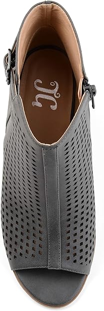 Journee Collection Women's Harlem Heeled Booties  Color Gray Size 8.5M