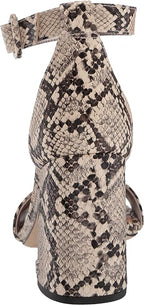 Circus NY Women's Elizabeth Two-Piece Sandals  Color Black/White Snake Print Size 7M