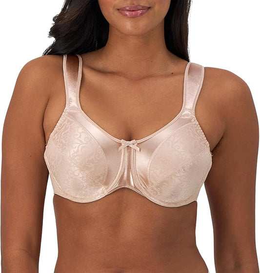 Bali Satin Tracings Underwire Minimizer Bra  Rose Size 40DD