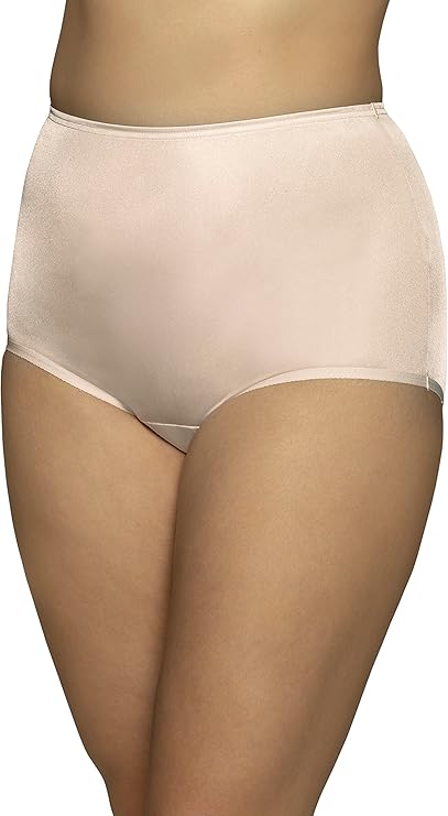 Vanity Fair Perfectly Yours Ravissant Nylon Hi Waisted Underwear  Fawn Nude Size 8/XL
