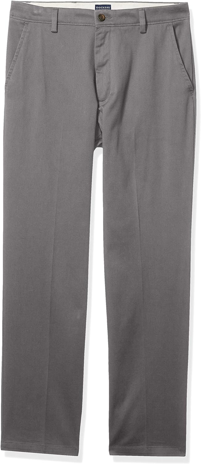 Dockers Men's Easy Stretch Classic Fit Khaki Pants  Color Burma Grey W42xL30