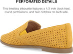 Journee Collection Women's Lucie Slip On Almond Toe Loafer Flats  Color Mustard Size 7M