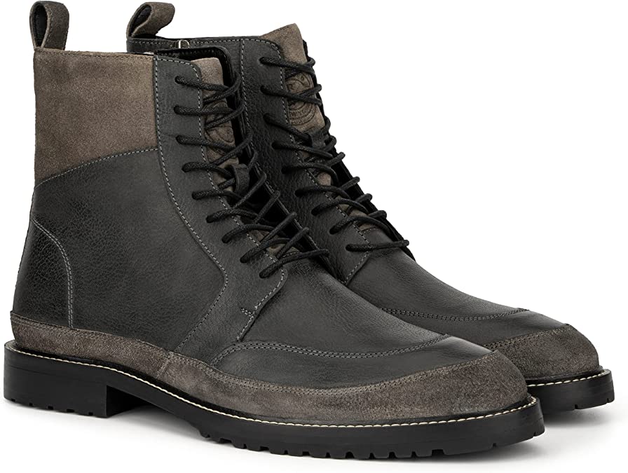 Reserved Footwear Men's Zero  Fashion Motorcycle Casual Boots  Color Black Size 9M