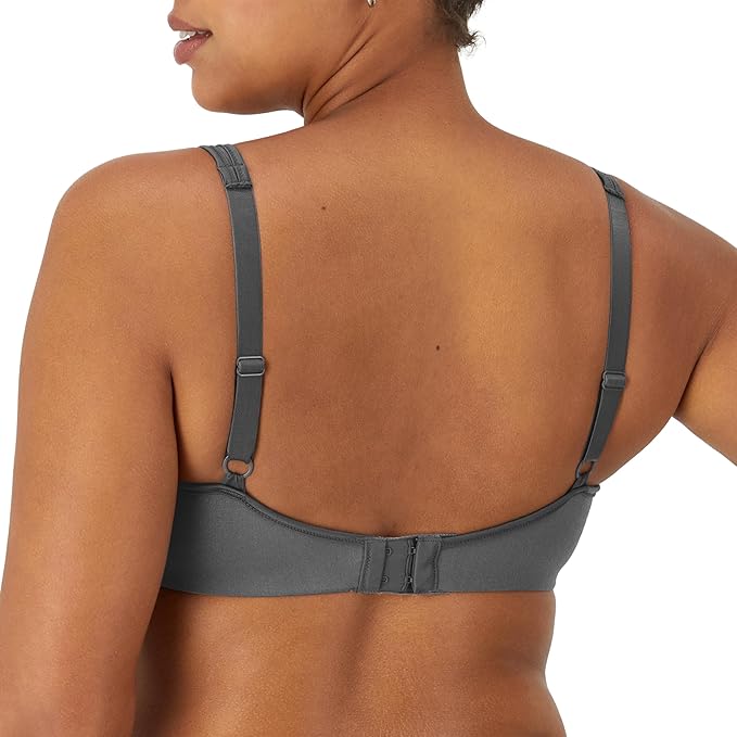Lilyette by Bali Plunge Into Comfort Keyhole Minimizer Bra  Color Silver Lining Size 36D