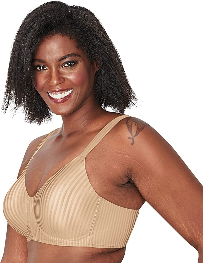 Playtex Women's Secrets Perfectly Smooth Wire-Free Bra  Color Nude Size 36C