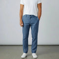 Tasso Elba Men's Flat Front Straight Leg Linen Pants  Chambray Blue 34Wx30L (No Tag)