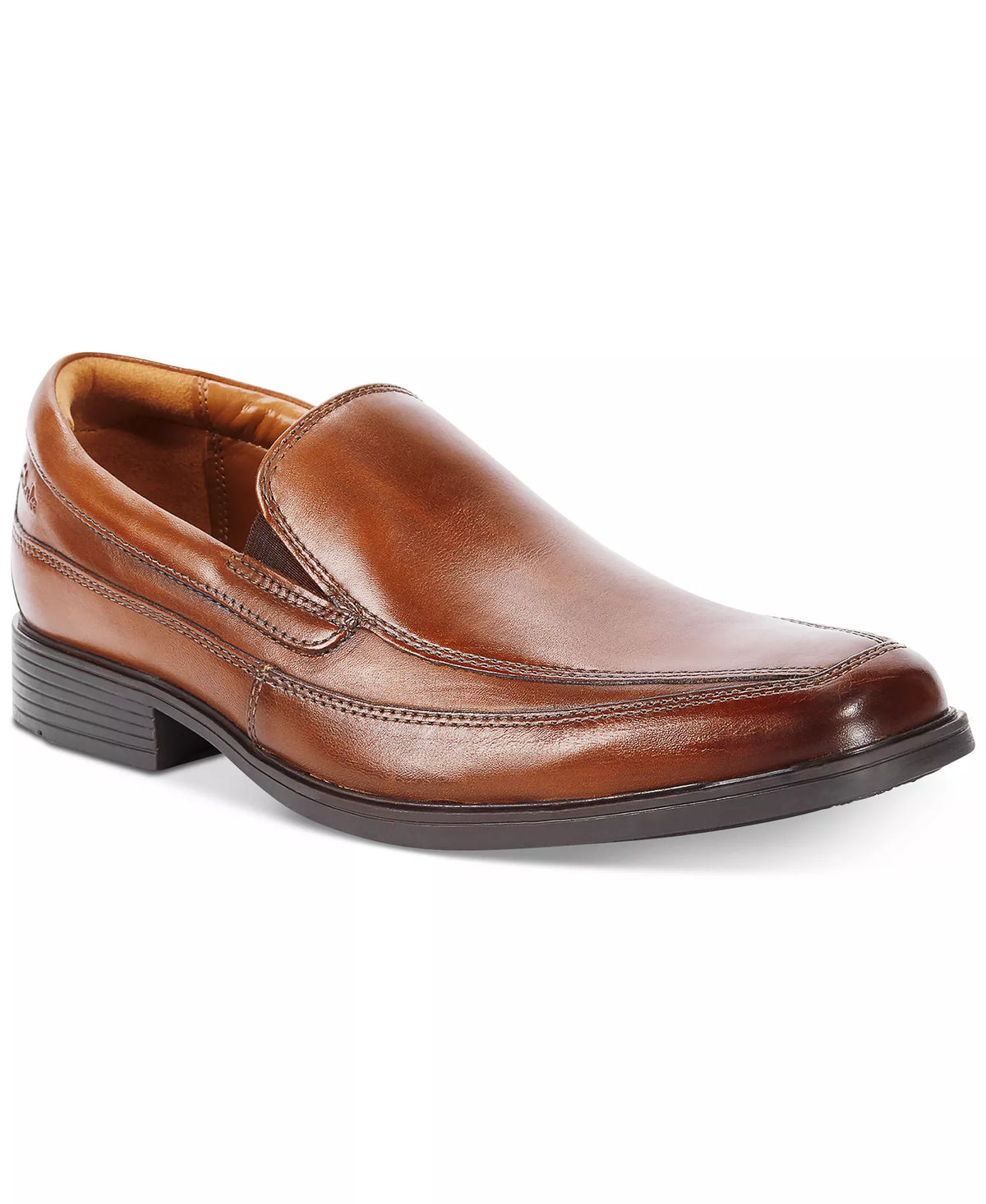 Clarks Men's Tilden Free Loafers  Dark Tan Leather Size 8.5W