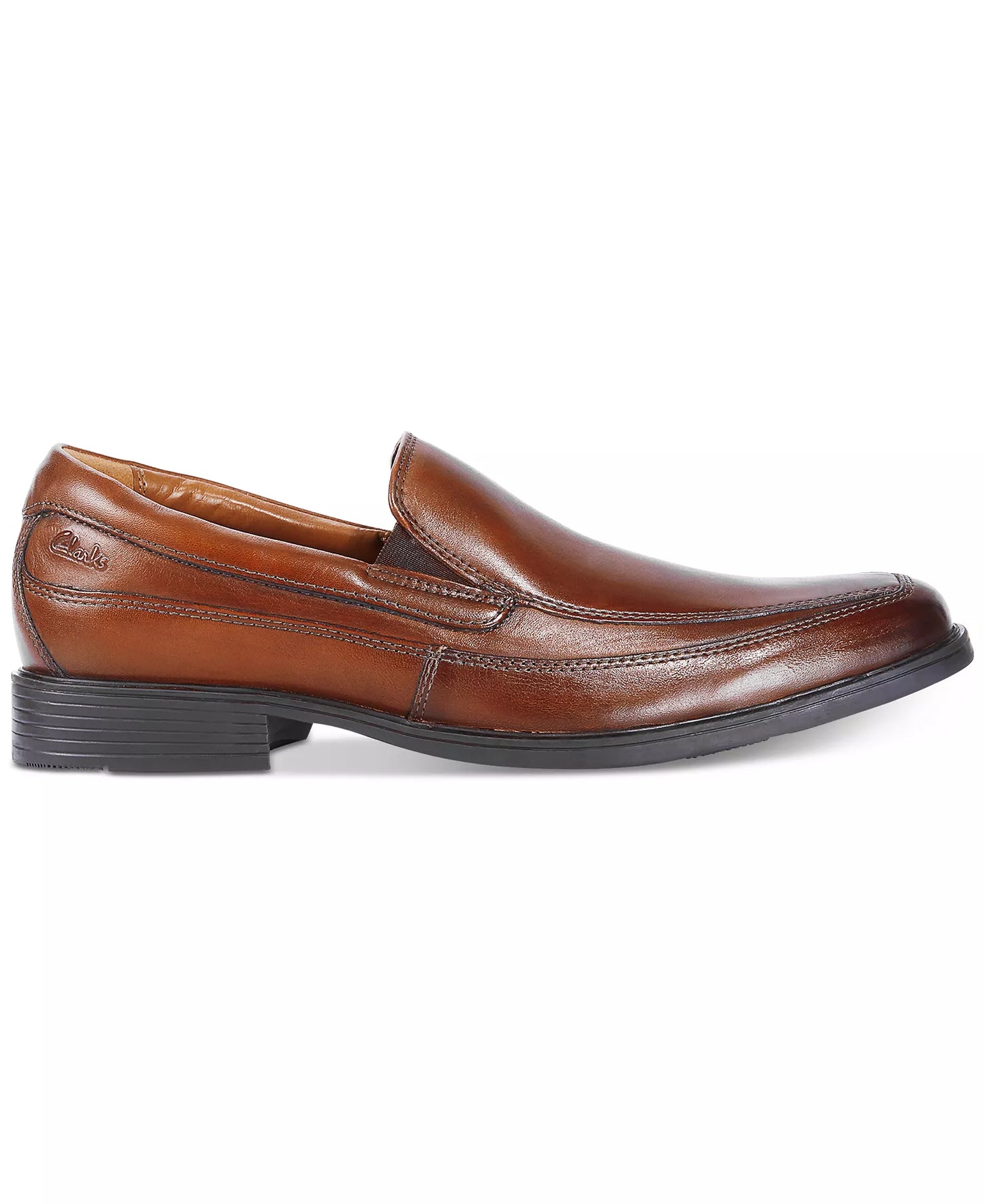 Clarks Men's Tilden Free Loafers  Dark Tan Leather Size 12W