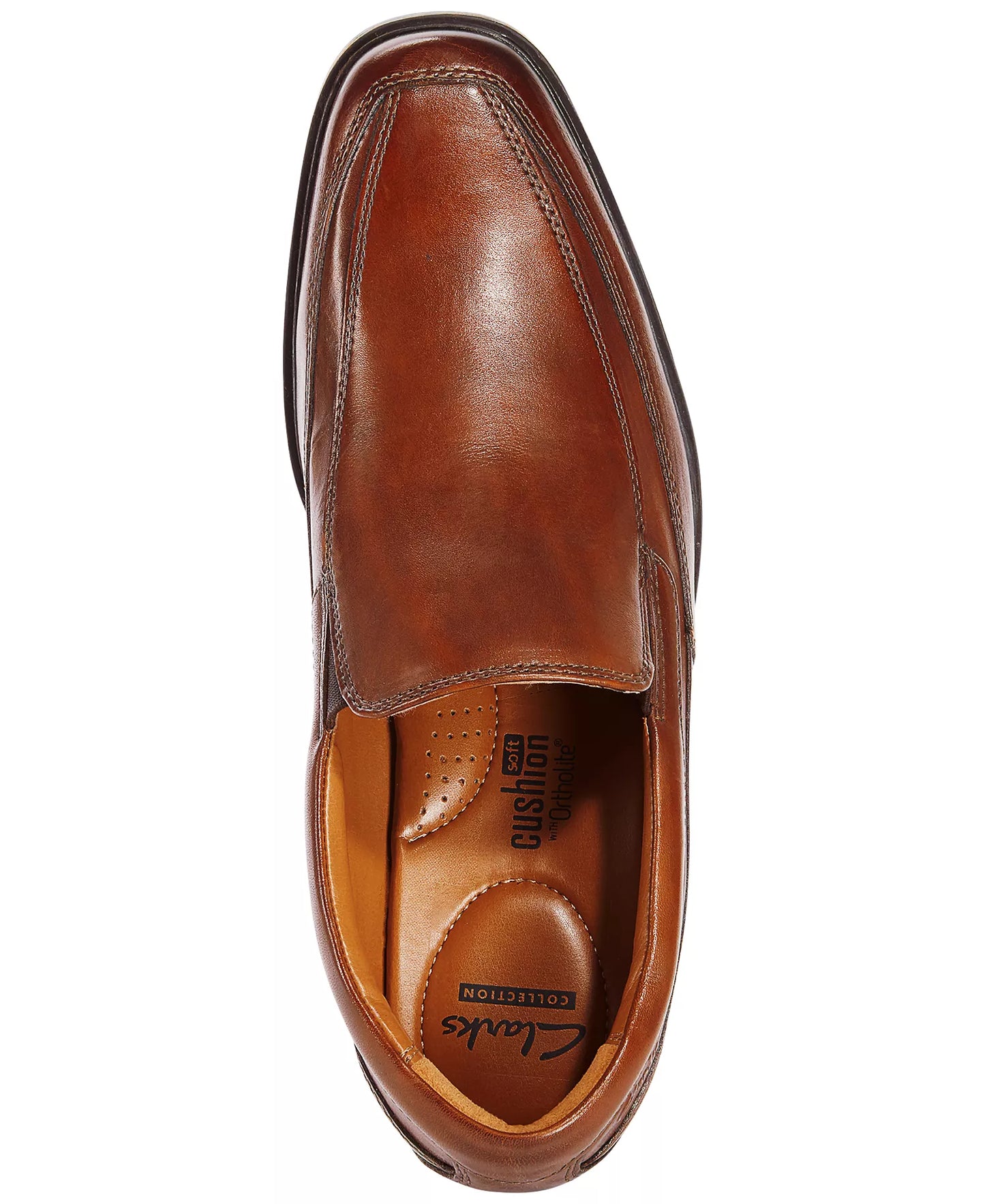 Clarks Men's Tilden Free Loafers  Dark Tan Leather Size 12W