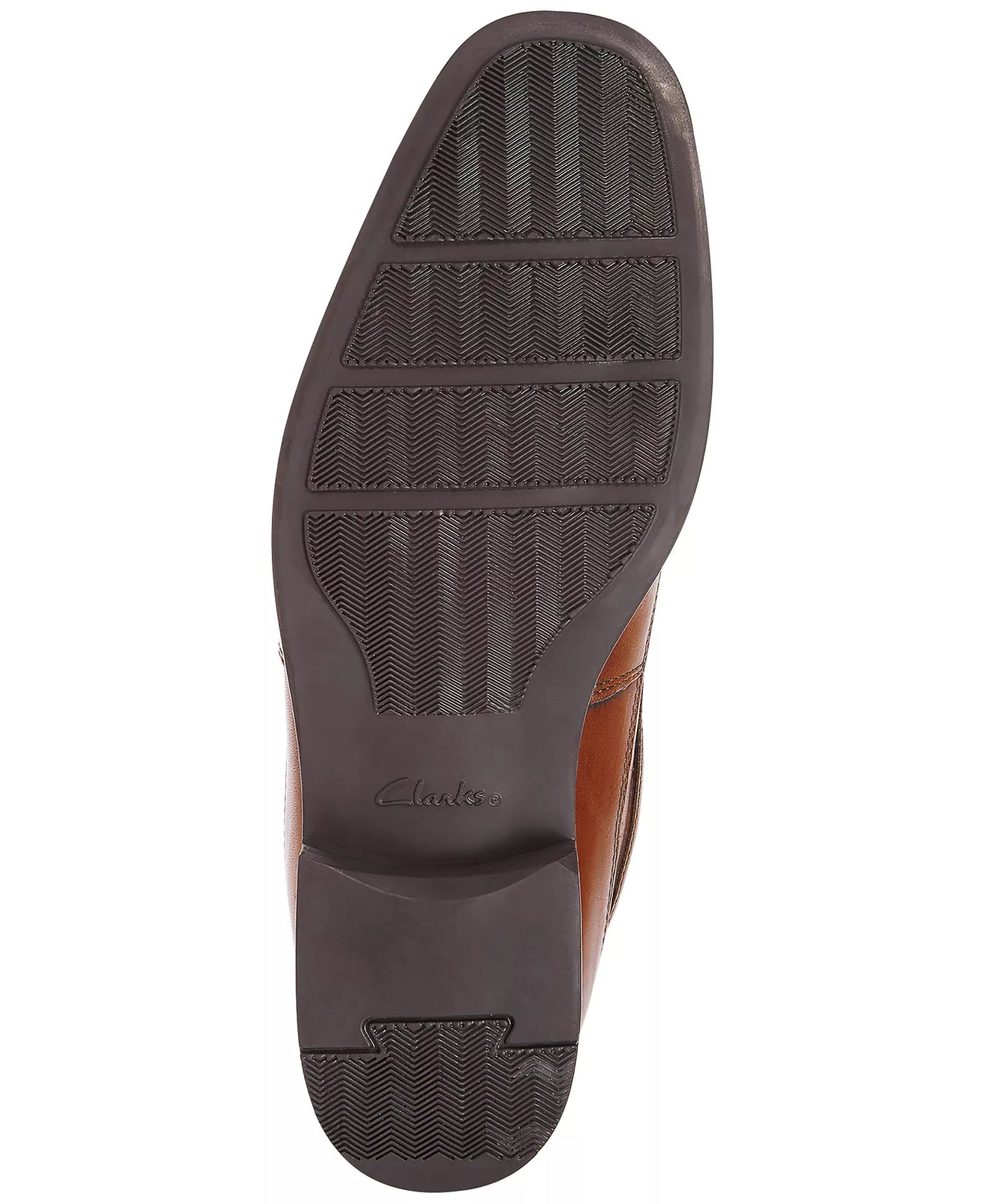 Clarks Men's Tilden Free Loafers  Dark Tan Leather Size 12W