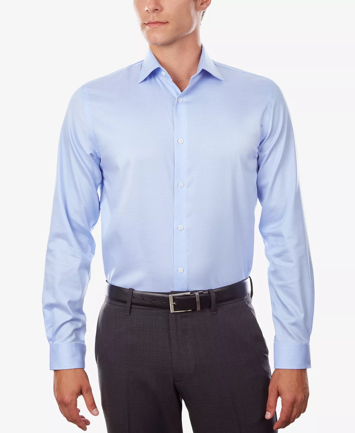 MICHAEL KORS Men's Regular Fit Comfort Stretch Dress Shirt  Powder Blue 16.5 32/33