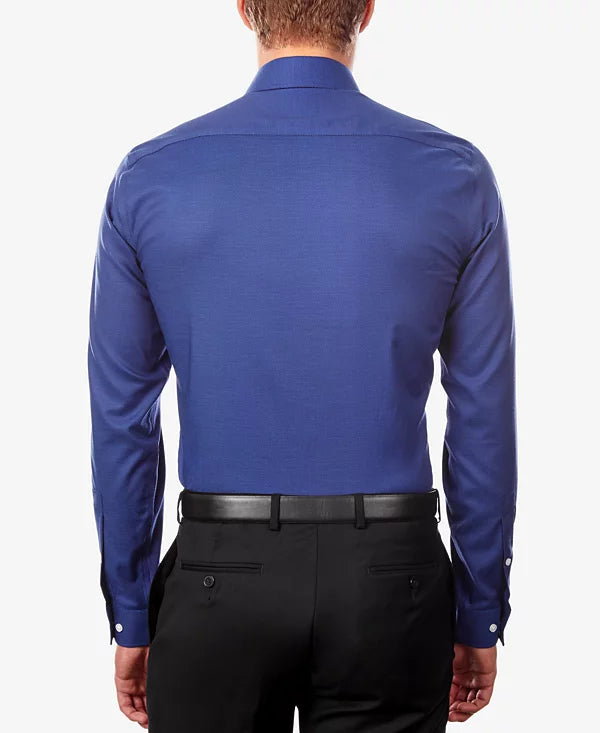 Michael Kors Men's Regular Fit Comfort Stretch Dress Shirt  Navy 16.5 34/35
