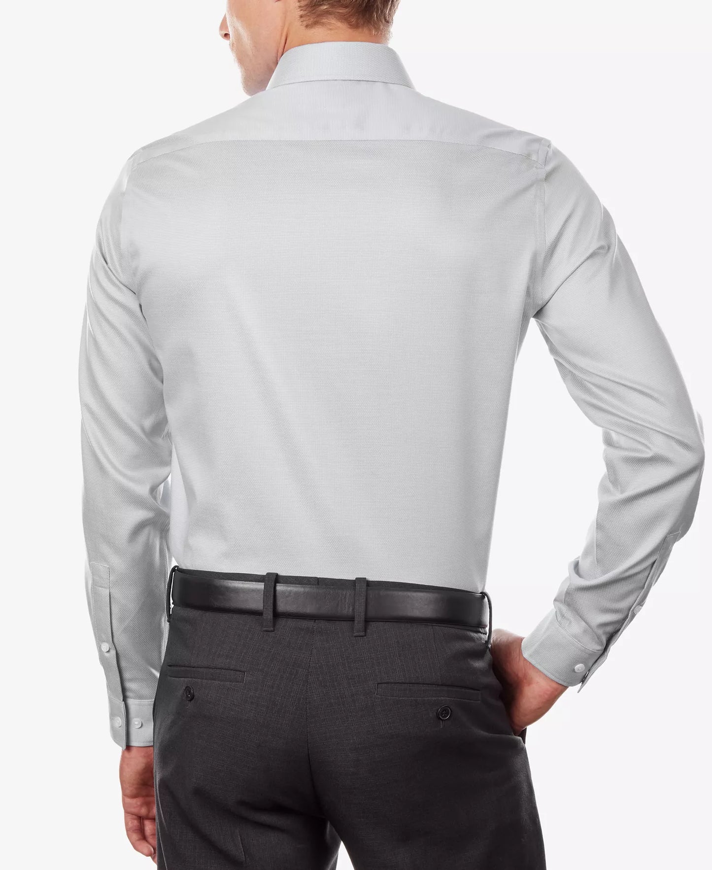 Michael Kors Men's Regular-Fit Comfort Stretch Dress Shirt  Gray Frost 16.5 32/33