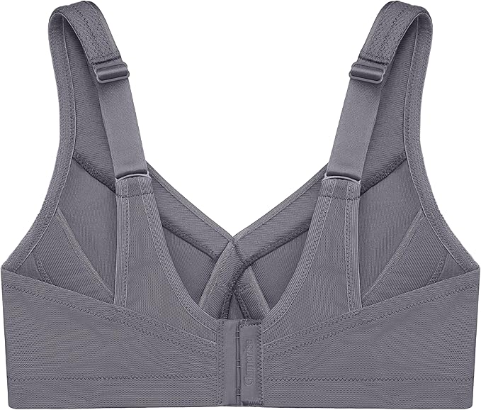 Glamorise Plus Size MagicLift Seamless Sports Wirefree Bra Charcoal Gray Size 36DD (No Tag)