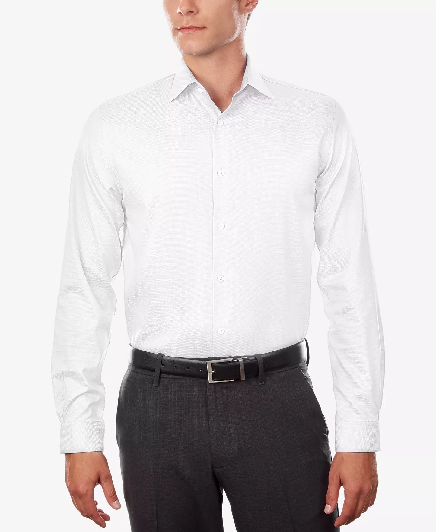 MICHAEL KORS Men's Regular Fit Comfort Stretch Dress Shirt  White 17 32/33
