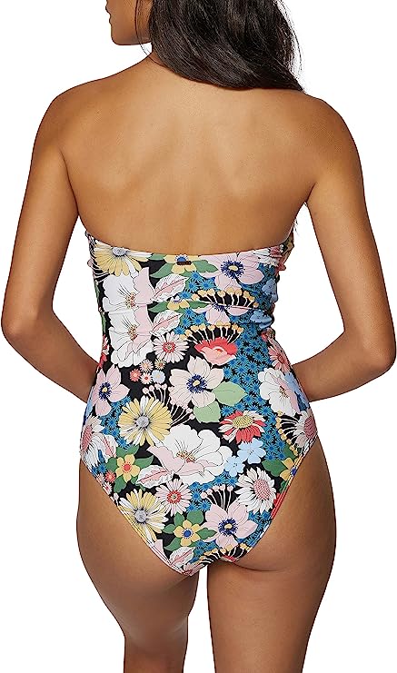 ONeill Juniors Twiggy Sayulita Floral One-Piece Swimsuit  Color Black Multi Size XL