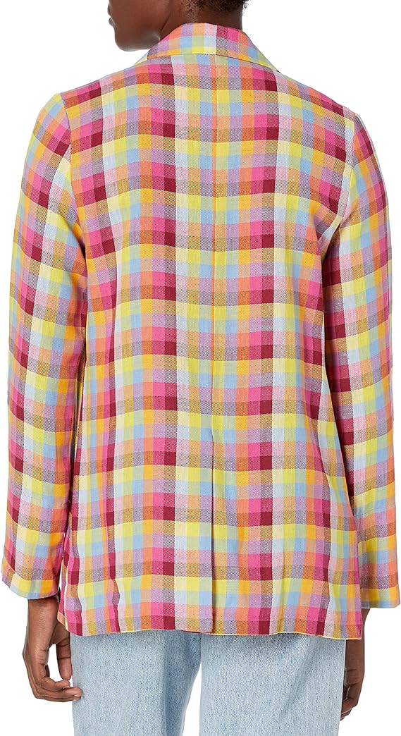 BCBGeneration Women's Open Front Plaid Blazer  Multicolor Size  M