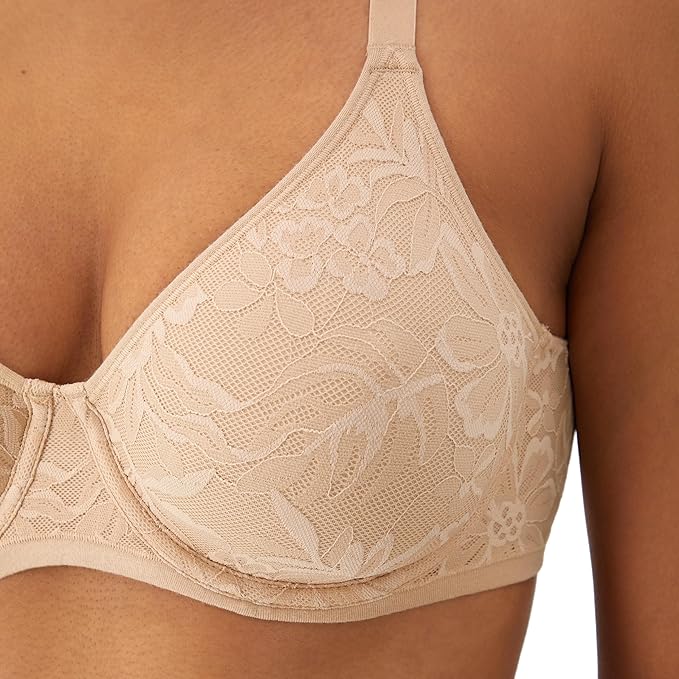 Bali Lace Underwire Breathable 2-Ply Modal Bra  Almond Size 38C