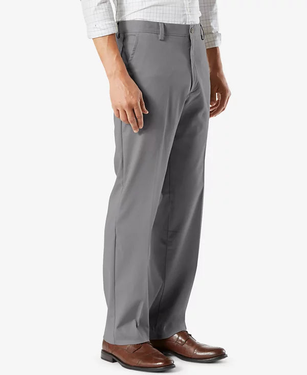 Dockers Men's Easy Classic Fit Khaki Stretch Pants  Burma Grey W40xL32