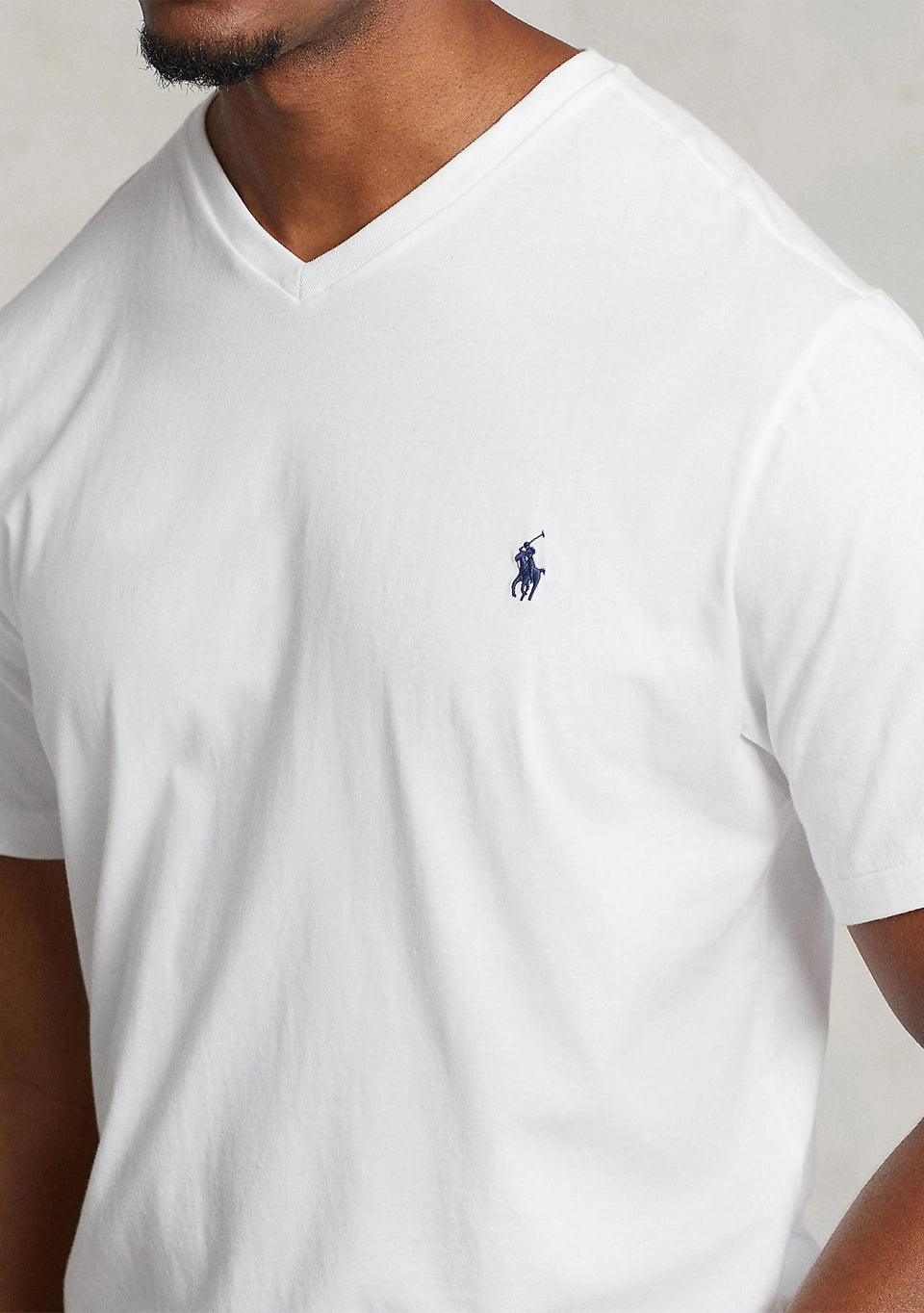Polo Ralph Lauren Men's Big & Tall V-Neck T-Shirt  Classic White Size XLT