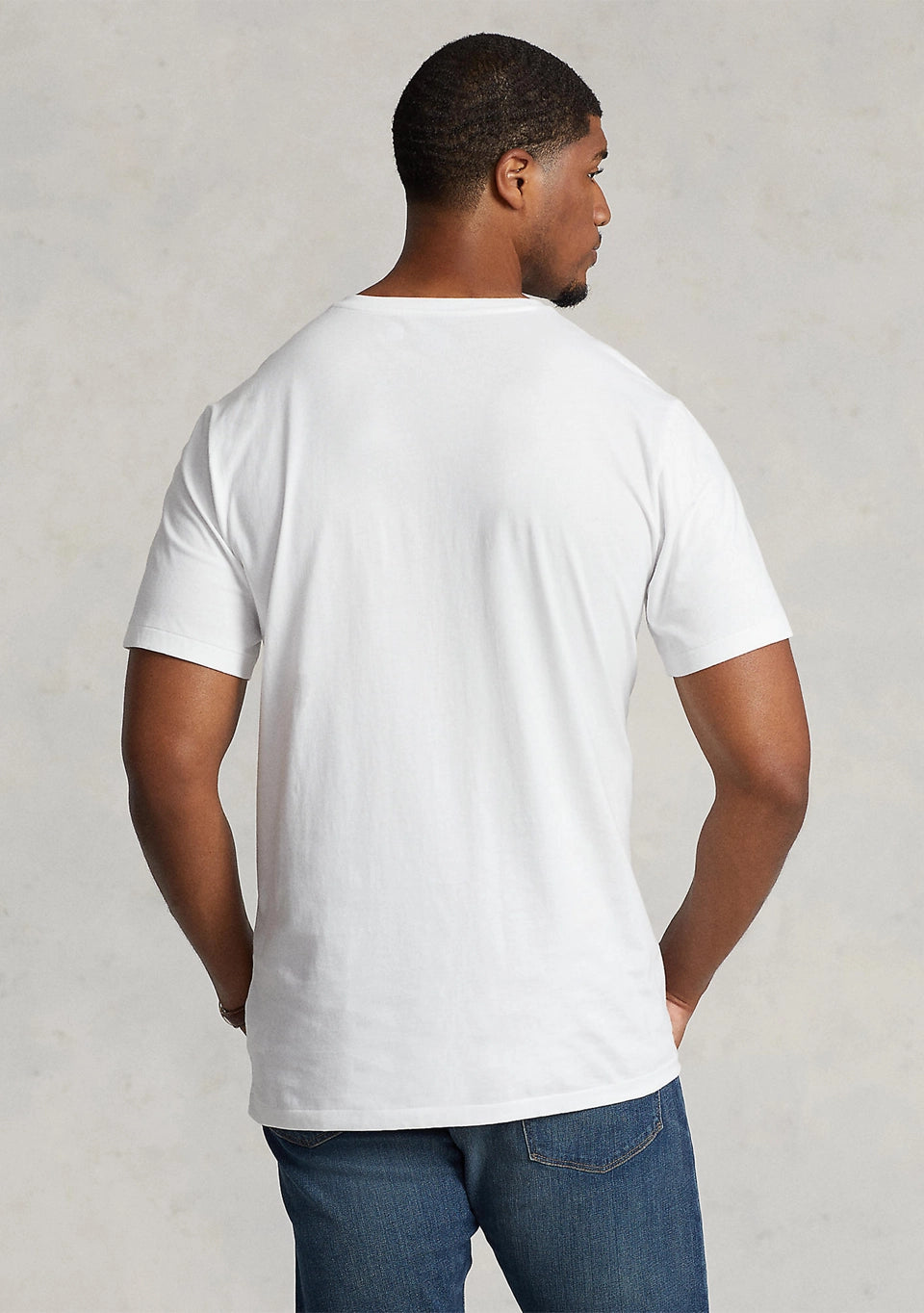 Polo Ralph Lauren Men's Big & Tall V-Neck T-Shirt  Classic White Size XLT