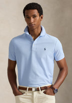 Polo Ralph Lauren Men's Custom Slim-Fit Mesh Polo Shirt  Sky Blue Size XS