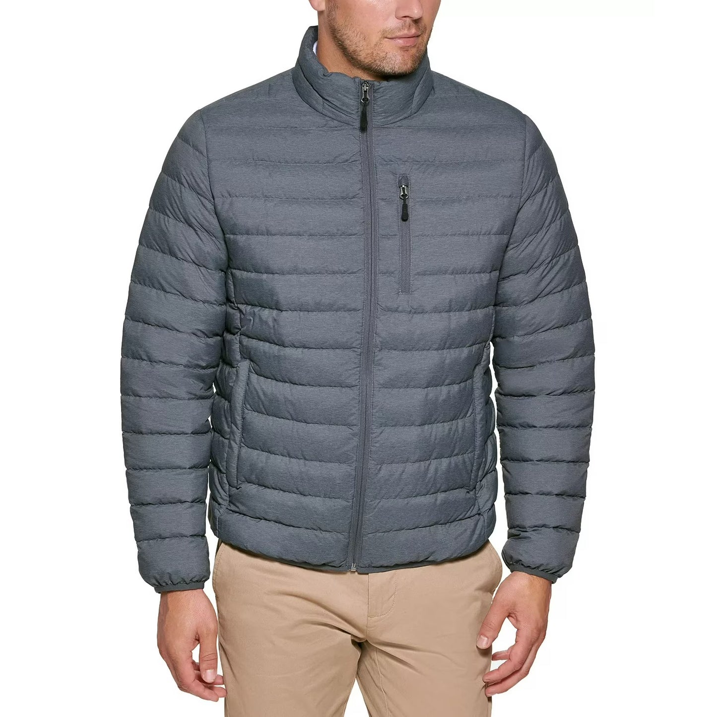 Club Room Men's Packable Quilted Puffer Jacket  Heather Charcoal Size XL