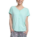 COOL GIRL Women's T-Printed Pajama Set  Color Mint Seagrass Size S