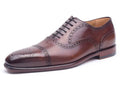 Curatore Men's Hughes Oxford Dress Shoes  Cognac Size 9.5