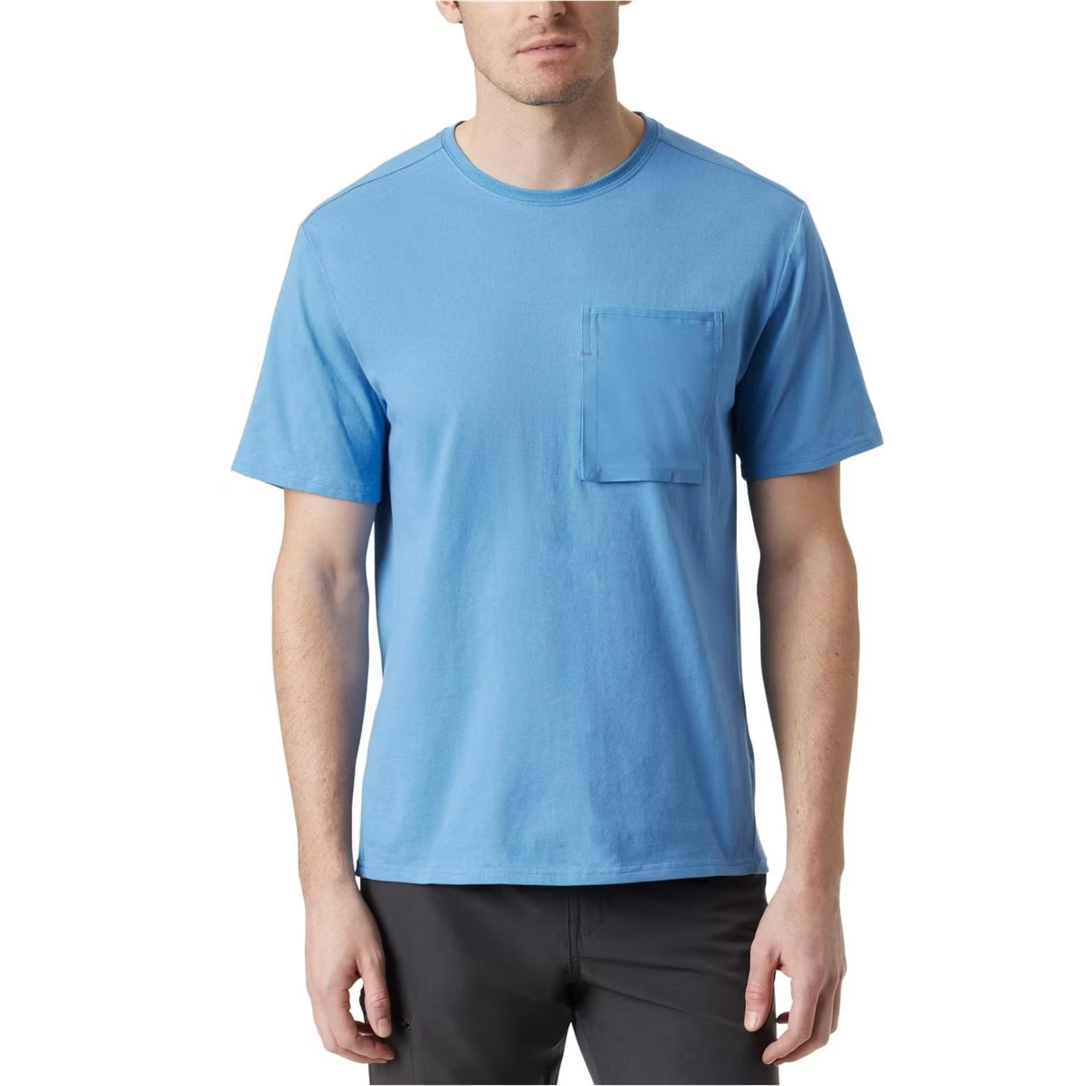 BASS OUTDOOR Men's Short-Sleeve Pocket T-Shirt  Blue Jasper Size XL