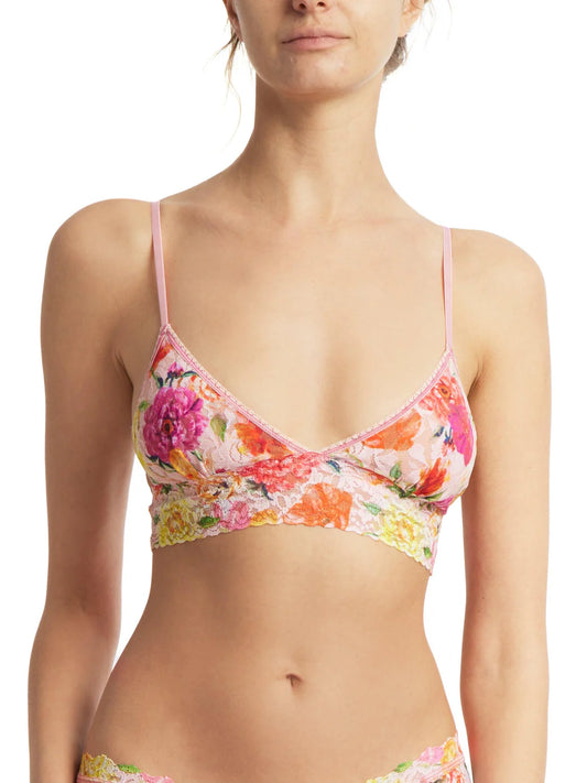 hanky panky Bring Me Flowers Bralette  Color Coral Size S