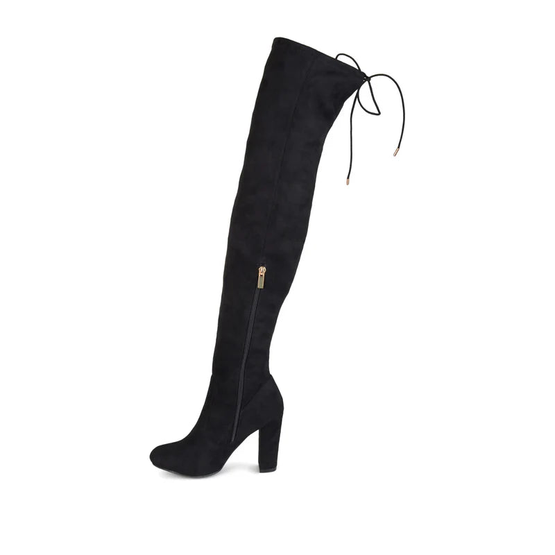 Journee Collection Women's Maya Wide Calf Knee Boots  Color Black Size 8.5M