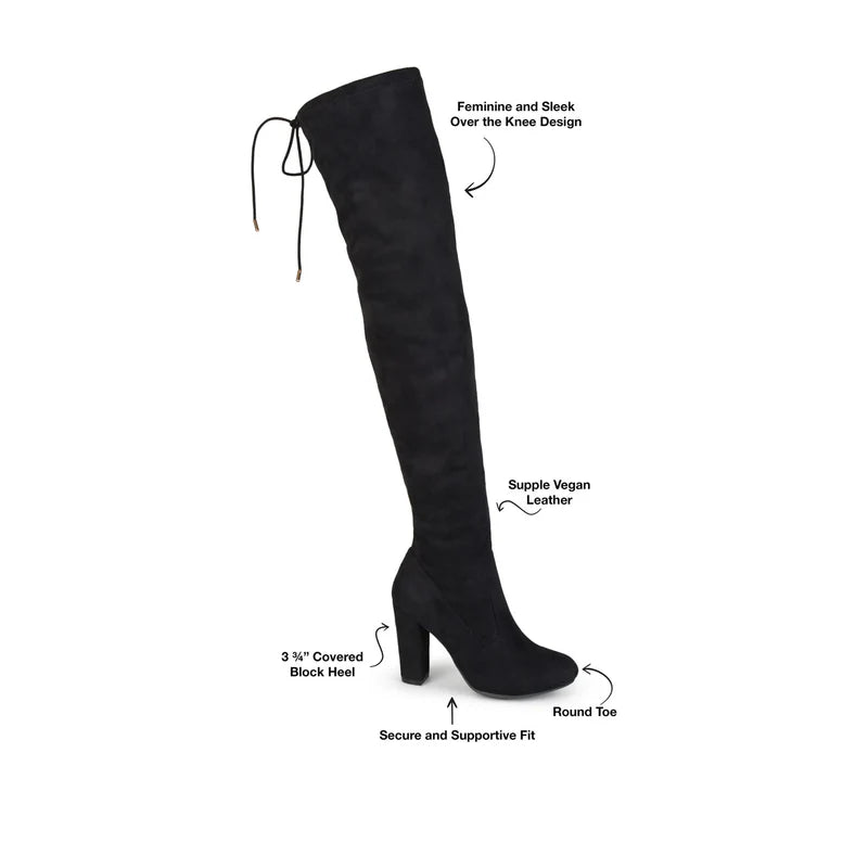Journee Collection Women's Maya Wide Calf Knee Boots  Color Black Size 8.5M
