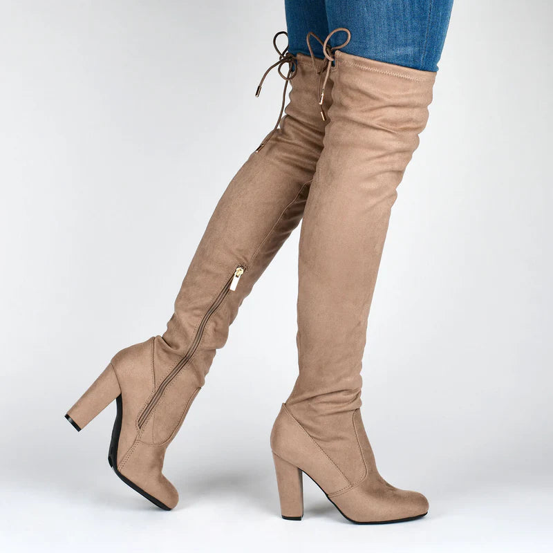 Journee Collection Women's Maya Wide Calf Knee Boots  Color Black Size 8.5M